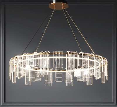 现代玻璃吊灯3D模型下载